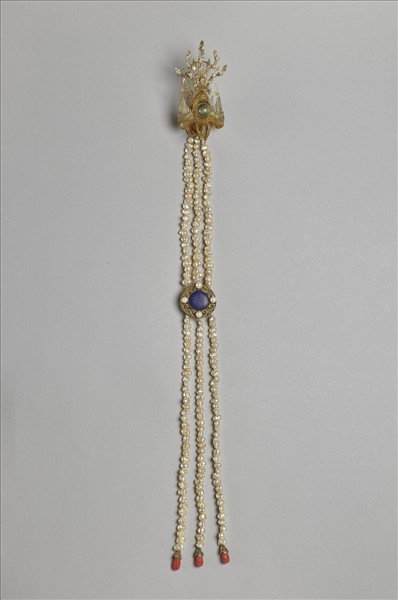 金纍絲鳥鑲青金石垂掛