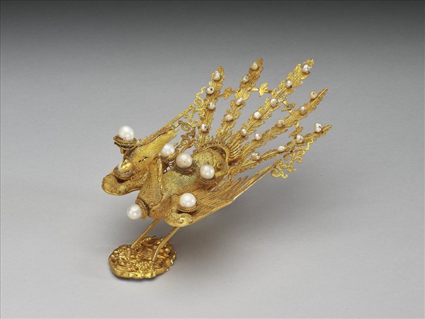 金纍絲鳳冠頂飾件