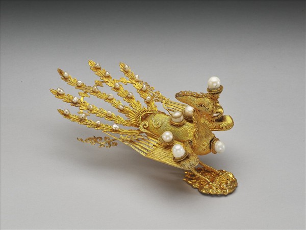 金纍絲鳳冠頂飾件