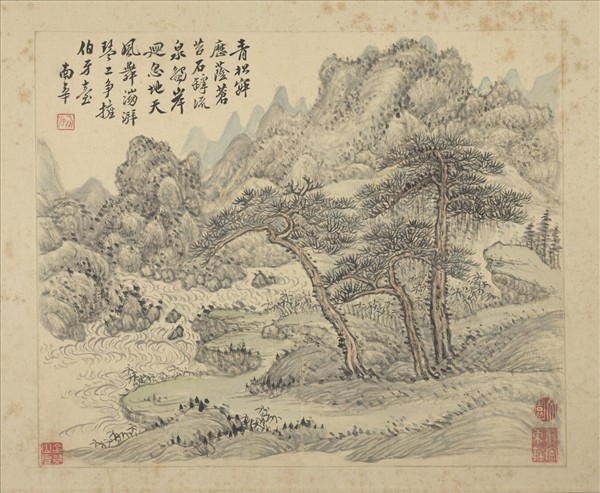 清張鵬翀山水冊　冊　複岫漩流