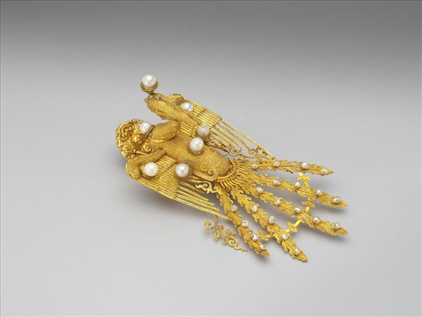 金纍絲鳳冠頂飾件