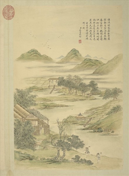 清蔣溥畫御製詩意（二）　冊　村田水車