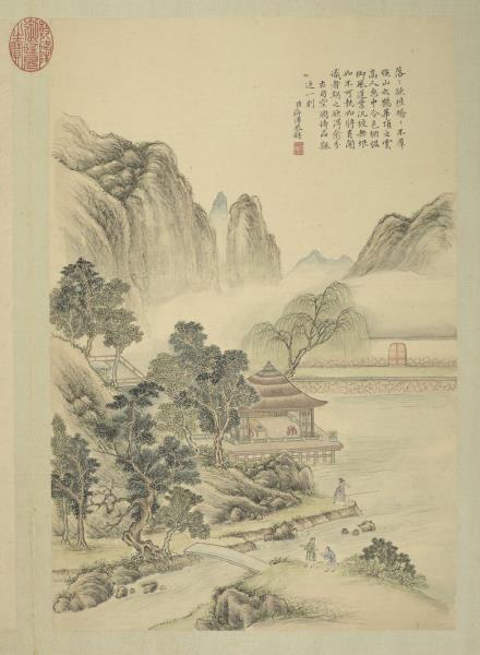 清蔣溥畫御製詩意（二）　冊　園亭垂釣