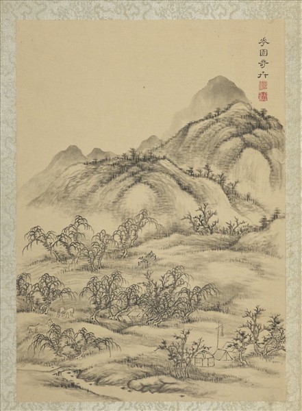 清蔣溥畫東巡攬勝　冊　花園奇卉