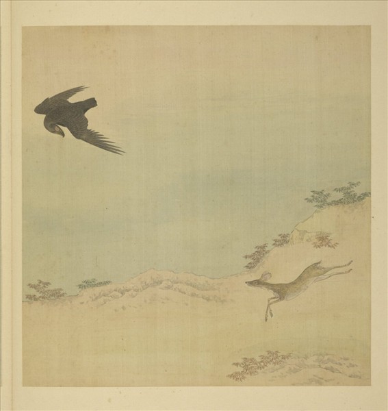 清阿爾粺勁翮宣威圖　冊　鷹