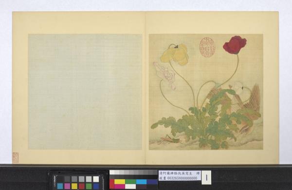 清阿爾粺臨仇英寫生　冊　虞美人畫眉