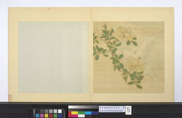 清阿爾粺臨仇英寫生　冊　月季燕