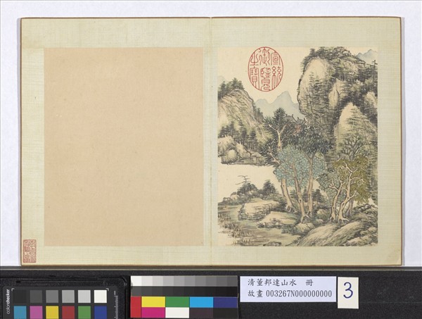 清董邦達山水　冊　林青屋丹