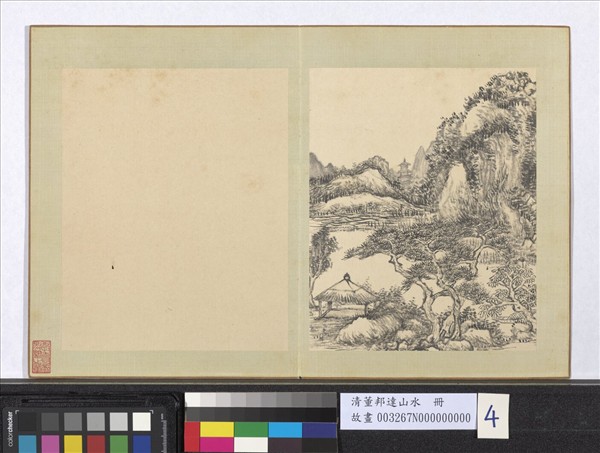 清董邦達山水　冊　塔亭相對