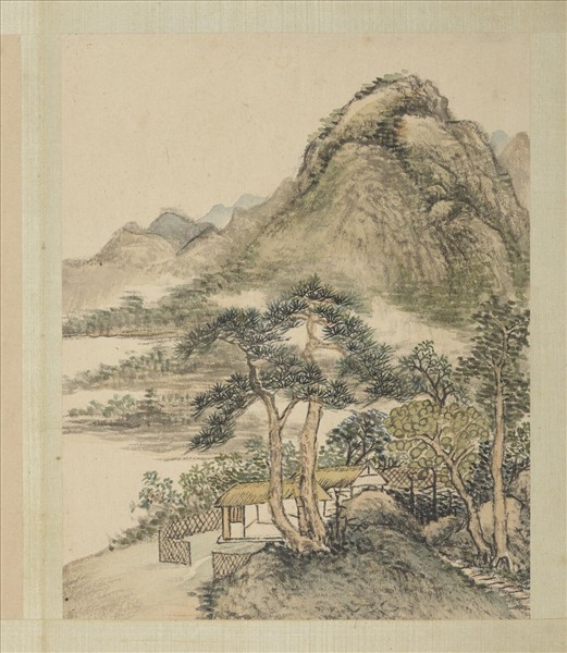 清董邦達山水　冊　松下人家