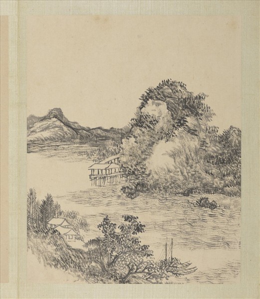 清董邦達山水　冊　江波船