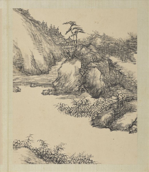 清董邦達山水　冊　雙松人家