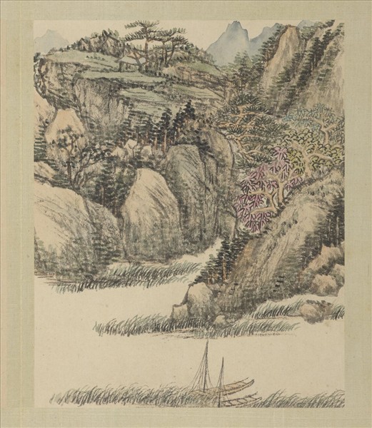 清董邦達山水　冊　秋樹初紅