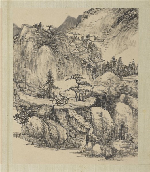 清董邦達山水　冊　山深壑幽