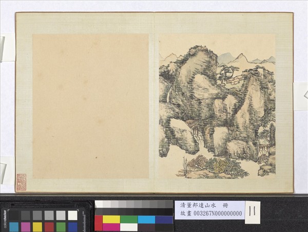 清董邦達山水　冊　危岸泊舟