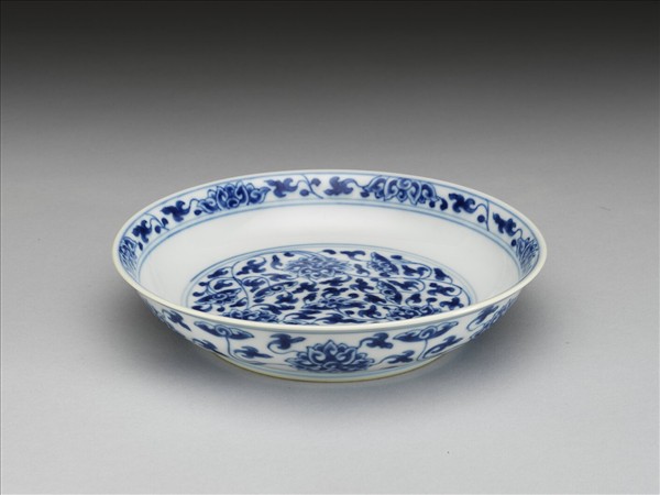 青花番蓮紋盤