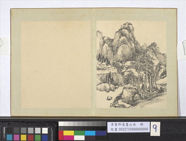 清董邦達畫山水　冊　碧流懸青壁