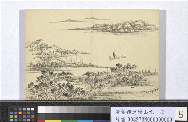 清董邦達繪山水　冊　風雨收帆