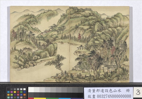 清董邦達設色山水　冊　巖扃積翠