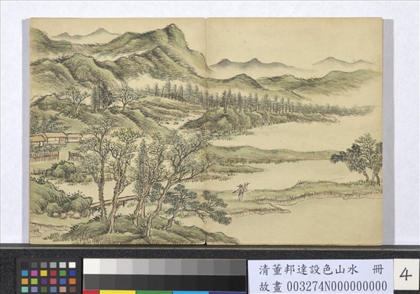 清董邦達設色山水　冊　竹裡人家