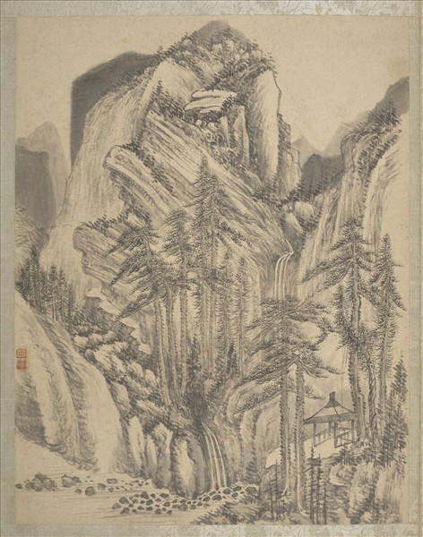 清沈宗敬山水　冊　長松巨障