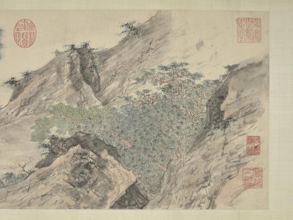 明唐寅琴士圖　卷