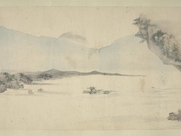 明唐寅琴士圖　卷