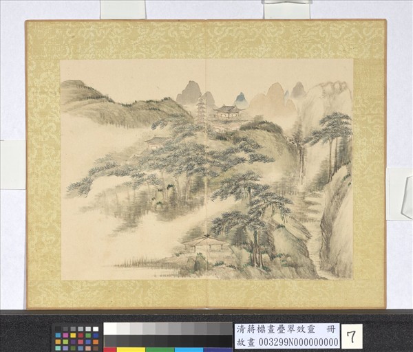 清蔣檙畫疊翠效靈　冊　蕭寺松聲