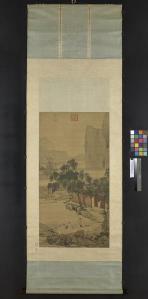 明仇英春遊晚歸圖　軸