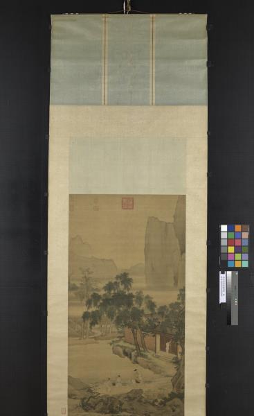 明仇英春遊晚歸圖　軸