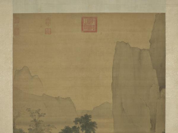 明仇英春遊晚歸圖　軸