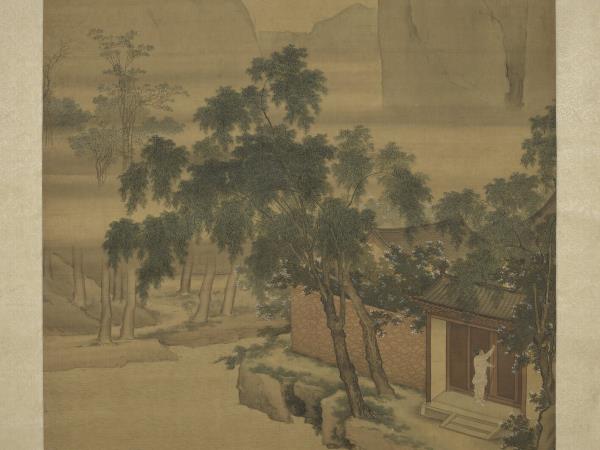 明仇英春遊晚歸圖　軸