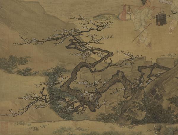 明仇英春遊晚歸圖　軸