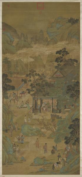 明仇英十八學士登瀛洲圖　軸