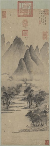 明文徵明春雲出山圖　軸