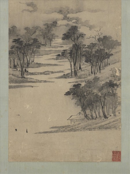 明文徵明春雲出山圖　軸