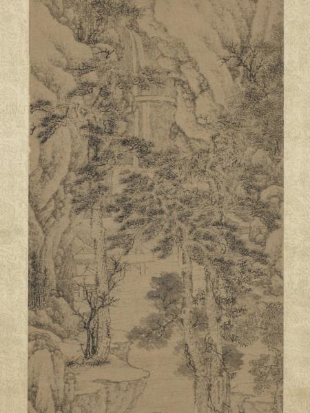 明文徵明松聲一榻圖　軸