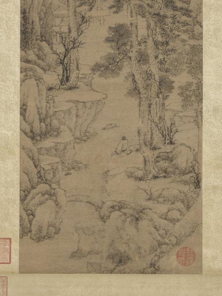 明文徵明松聲一榻圖　軸