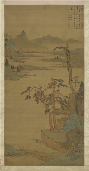 明文徵明長松平皋圖　軸