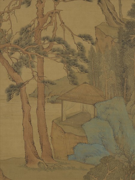 明文徵明長松平皋圖　軸