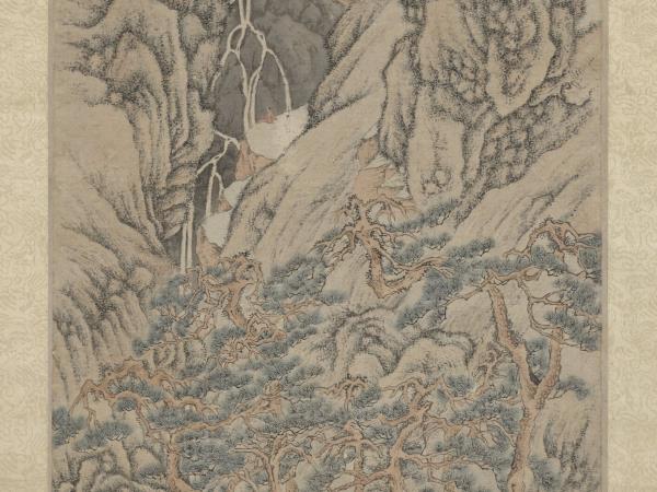 明文徵明松壑飛泉　軸