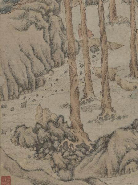 明文徵明松壑飛泉　軸