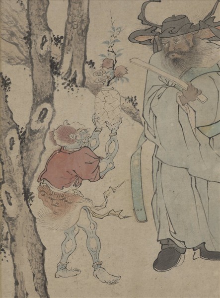 明錢穀午日鍾馗　軸