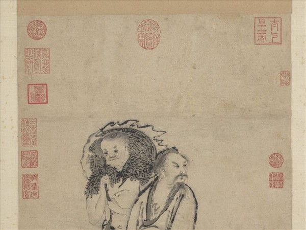 明吳偉仙蹤侶鶴圖　軸