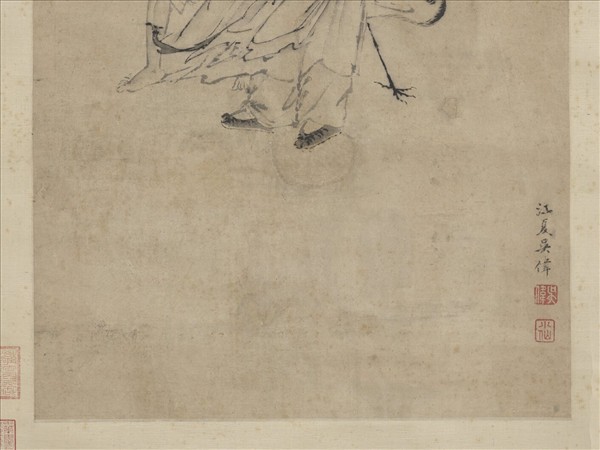 明吳偉仙蹤侶鶴圖　軸