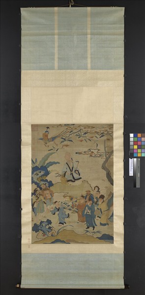 宋緙絲群仙祝壽　軸