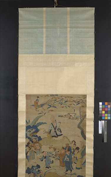 宋緙絲群仙祝壽　軸