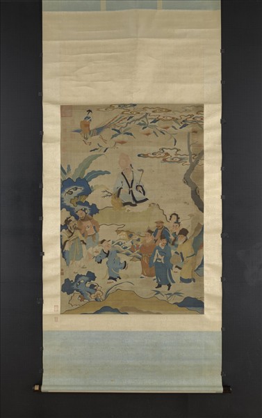宋緙絲群仙祝壽　軸