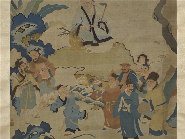 宋緙絲群仙祝壽　軸