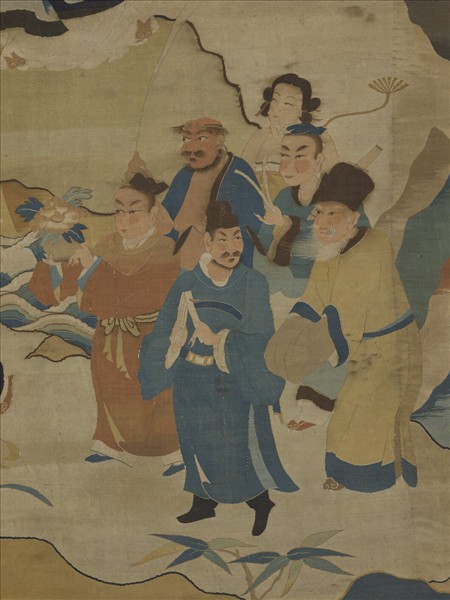 宋緙絲群仙祝壽　軸